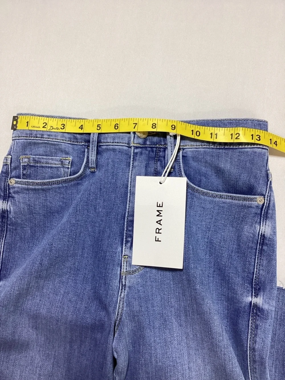 Frame Le Sylvia Crop Jeans High Rise Raw Hem - Picture 12 of 15